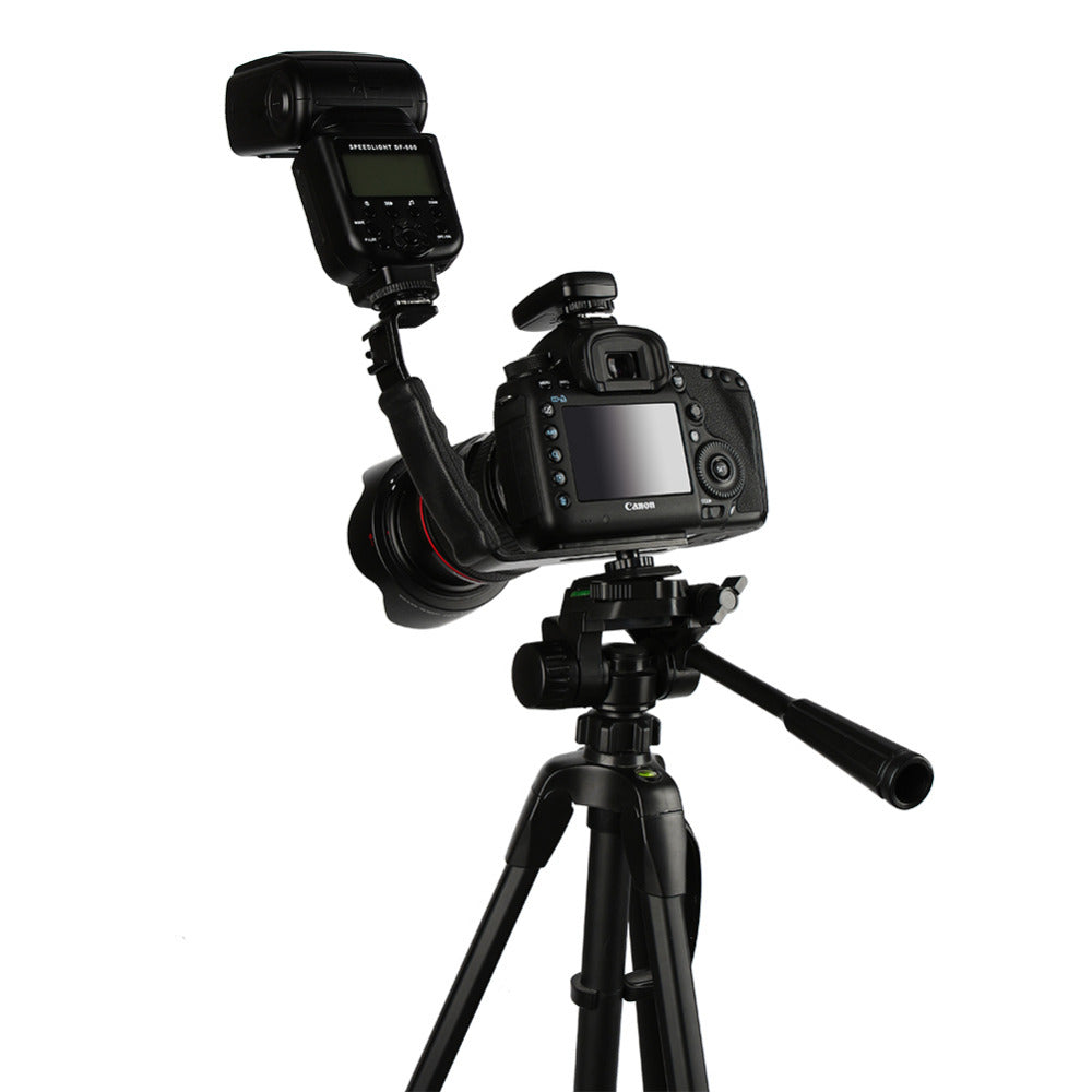 L Shape Hot Shoe Tripod Mount Bracket Holder For Flash Light Camera Mini DV Camcorder