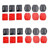Gopro Helmet 3M Mount 12 Pieces (6Flat & 6Curved) With 12 Pieces 3m Sticker Set