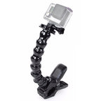 Jaws  Flexible Clamp Mount for Go Pro Hero 9/8/7/6, SJCAM, Yi & Other Action Cameras