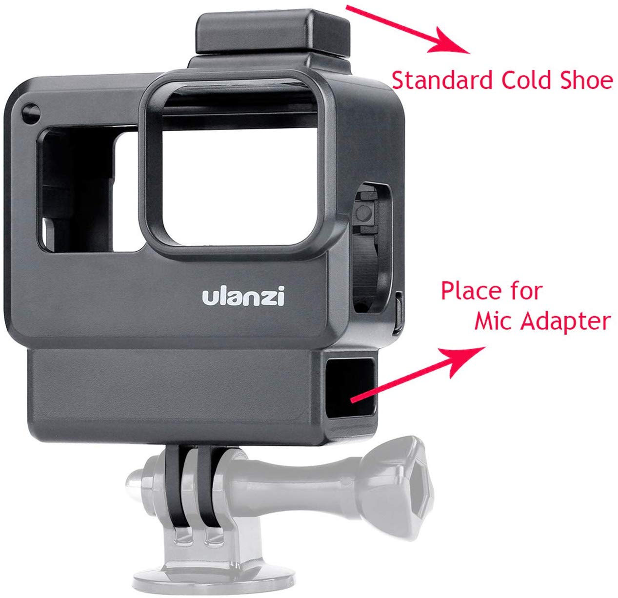 Ulanzi Vlogging Case with Mic Mount & Cold Shoe Mount For GoPro Hero 7/6/5