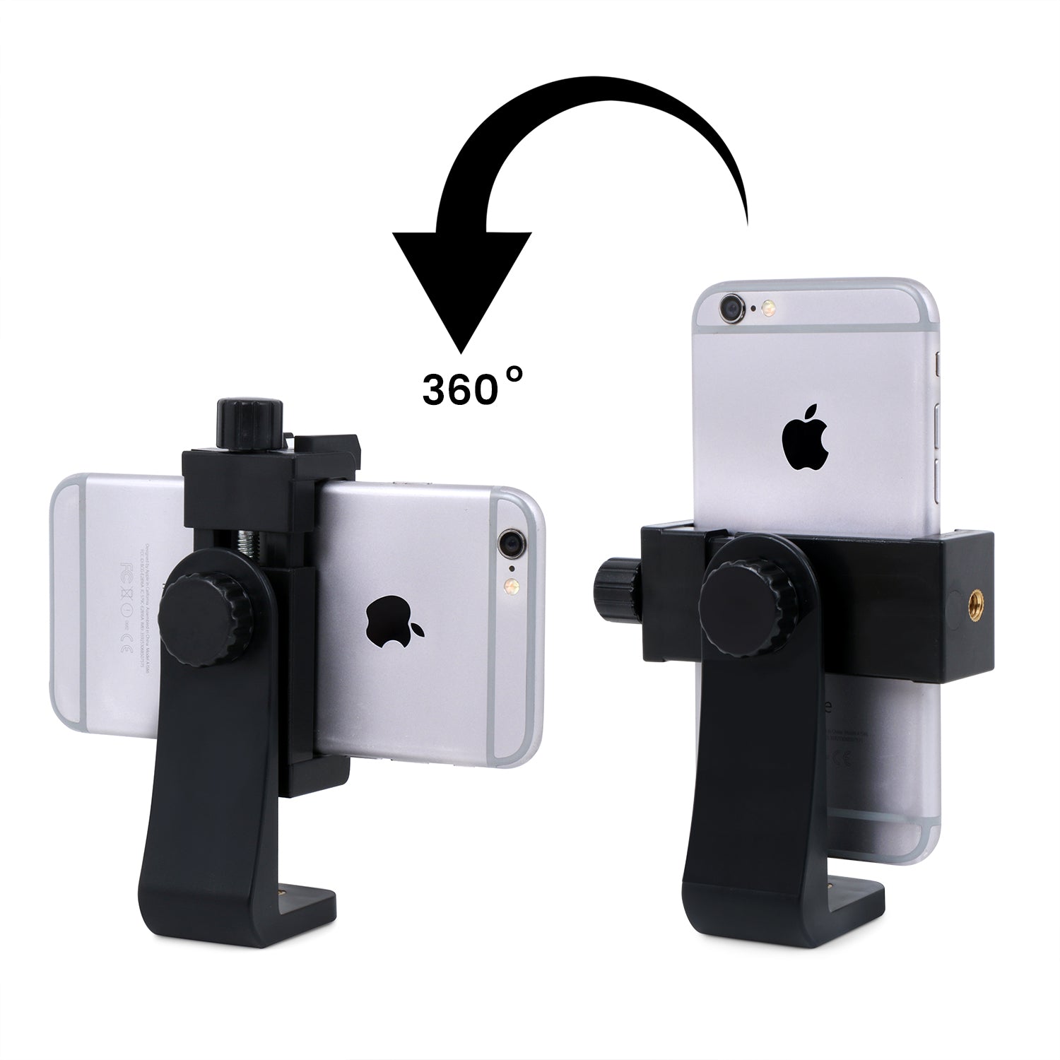 360° Rotating Vertical Phone Tripod Holder With Cold Shoe Mount