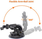 Windshield Car Suction Cup Mount for GoPro Hero 9 8 7 SJCAM Yi Eken Cameras