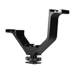 Universal V Shape Triple Hot Shoe Mount Bracket ForNikon Canon Sony Pentax DSLR Camera or Camcorder Accessory Like LED Video Light,Microphone,Monitor,Flash