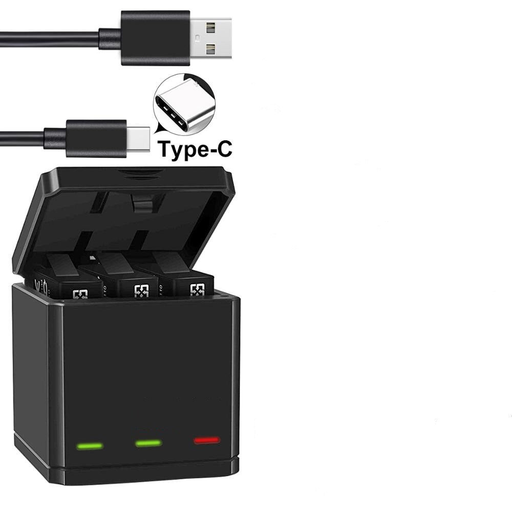 3 Channel AHDBT 501 Battery Charger for GoPro Hero 5 6 7 8 Black