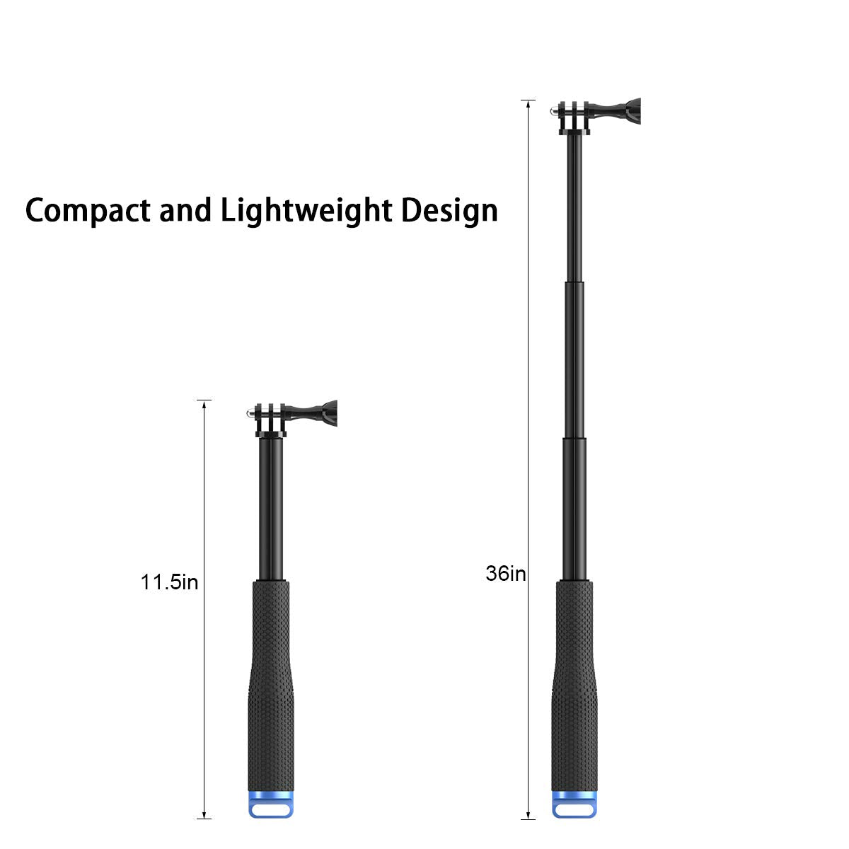 36 Inch Monopod Selfie Stick for GoPro Hero 10 9 8 7 6 Action Cameras