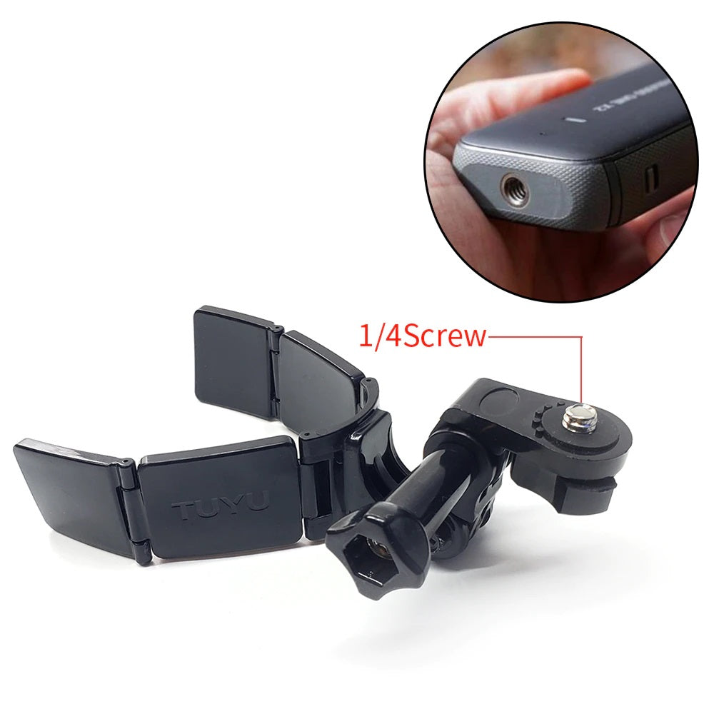 Full Face Motocross Helmet Chin Strap Mount Kit for Go Pro Hero 12/11/10/9/8/7, SJCAM, INSTA 360°, Osmo Action & All Other Action Cameras