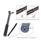 Telescoping Extendable Monopod Tripod Pole Handheld Camera Selfie Stick Mount With Mobile Attachment For Smartphones,Hero 7/6/5/4,DJI OSMO, SJACM, Eken, Yi & Other Action Cameras