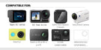 Bike Camera Mirror Mount Bracket with 1/4 Metal Stand for Action Cameras