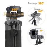 Zomei Q111 55 Inch/140 Cms Aluminum Alloy Tripod With 360° Rotating Pan Head For Professional DSLR Cameras