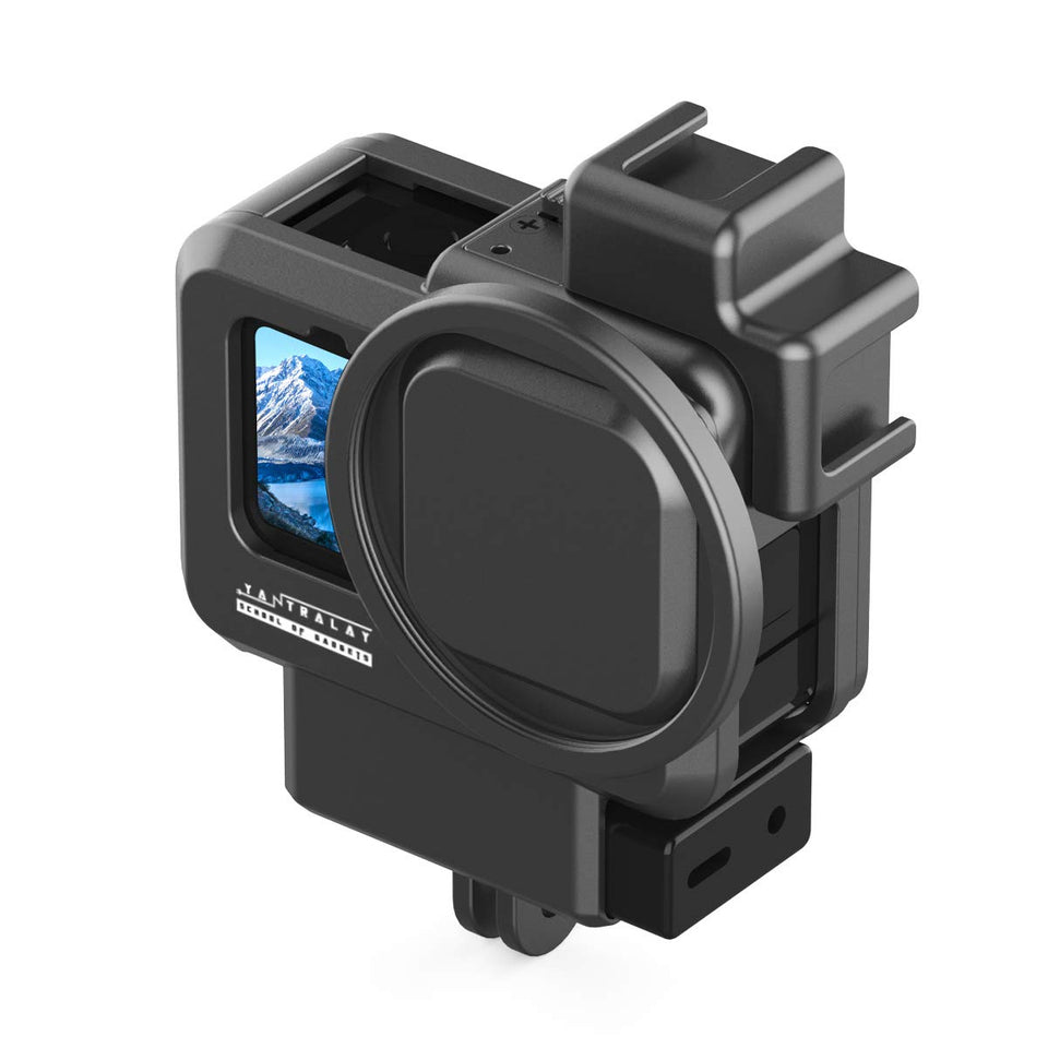 YT-G9 Vlogging Case with Dual Cold Shoe Mount For GoPro Hero 11/10/9