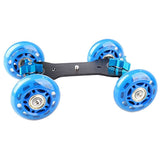 ProfessionalTrack Rail Slider Rolling Skater Slider Dolly For DSLR & Video Camcorders - Blue