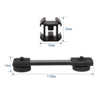 C ShapedDual Hot Shoe Mount Bracket ForNikon Canon Sony Pentax DSLR Camera or Camcorder Accessory Like LED Video Light,Microphone,Monitor,Flash