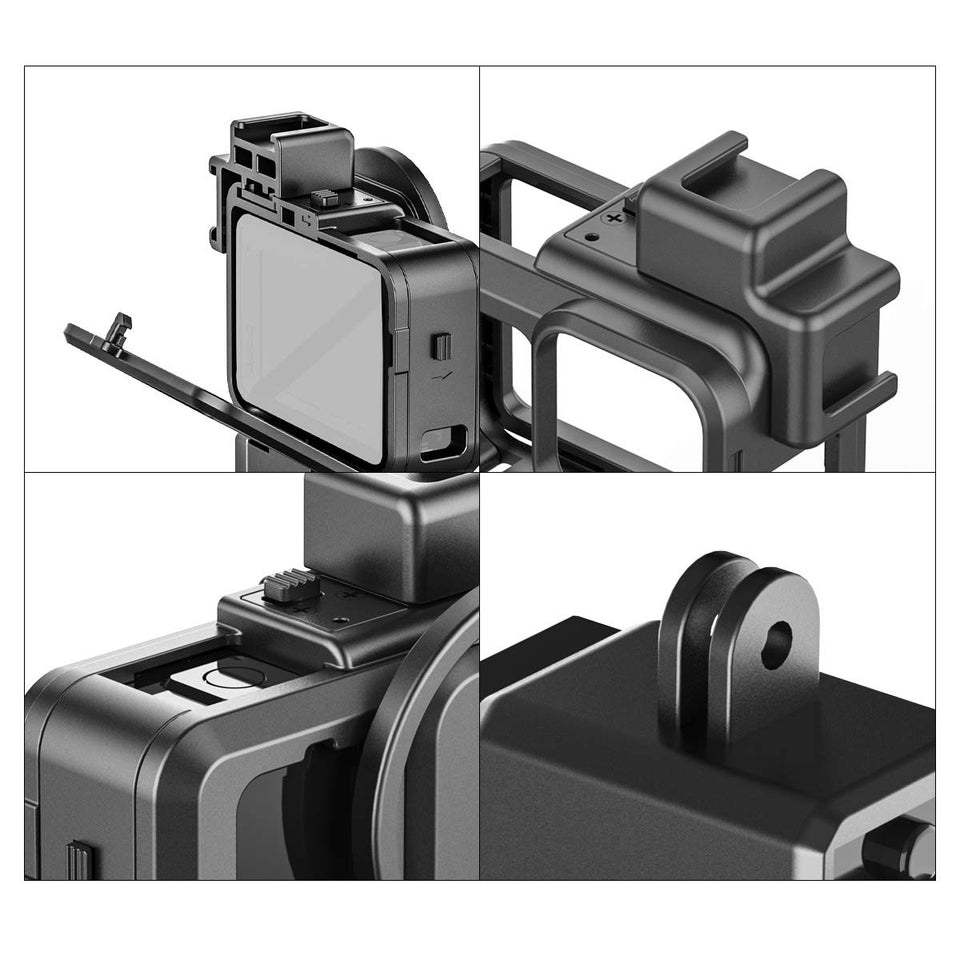 YT-G9 Vlogging Case with Dual Cold Shoe Mount For GoPro Hero 11/10/9