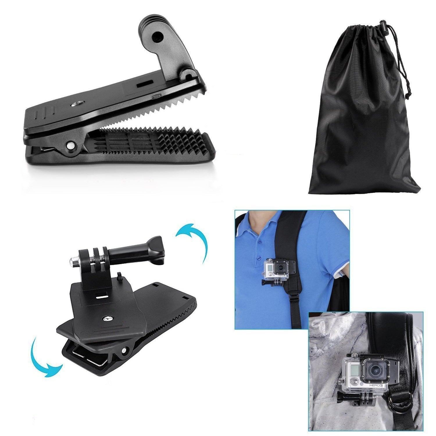 12 in 1 GoPro Accessories Kit for Hero 13/12/11/10  (13 Items)