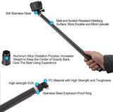 TELESIN 118"/3 Meters Long Selfie Stick for GoPro Max Hero 9/8/7, Insta 360, DJI Osmo Action & Other Action Cameras
