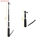Telescoping Extendable Monopod Tripod Pole Handheld Camera Selfie Stick Mount With Mobile Attachment For Smartphones,Hero 7/6/5/4,DJI OSMO, SJACM, Eken, Yi & Other Action Cameras