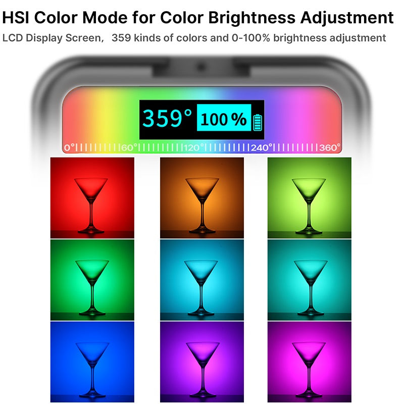 ULANZI Portable RGB LED Photo Light 3000–9000K Pocket Fill Light for Vlogging