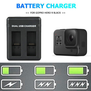 Yantralay Dual Port AHDBT-901 Battery Charger For Go Pro Hero 9 Black Camera With USB TYPE-C Cable