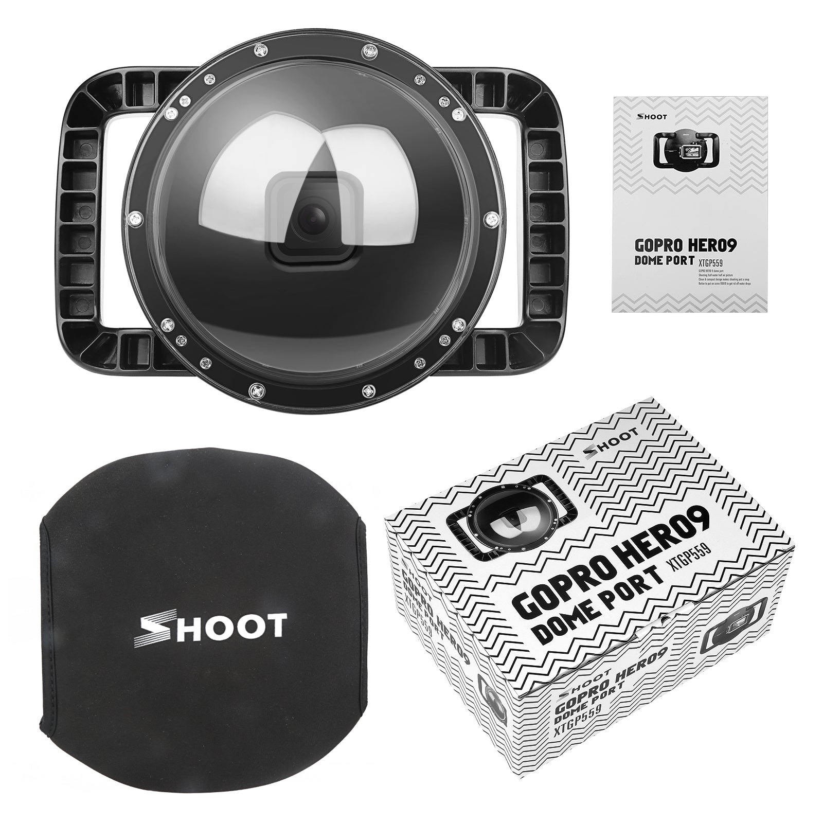 Waterproof Dome Port for Half Underwater Photography GoPro Hero 11 10 9