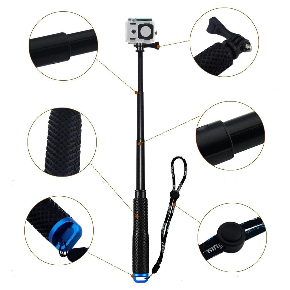 36 Inch Monopod Selfie Stick for GoPro Hero 10 9 8 7 6 Action Cameras
