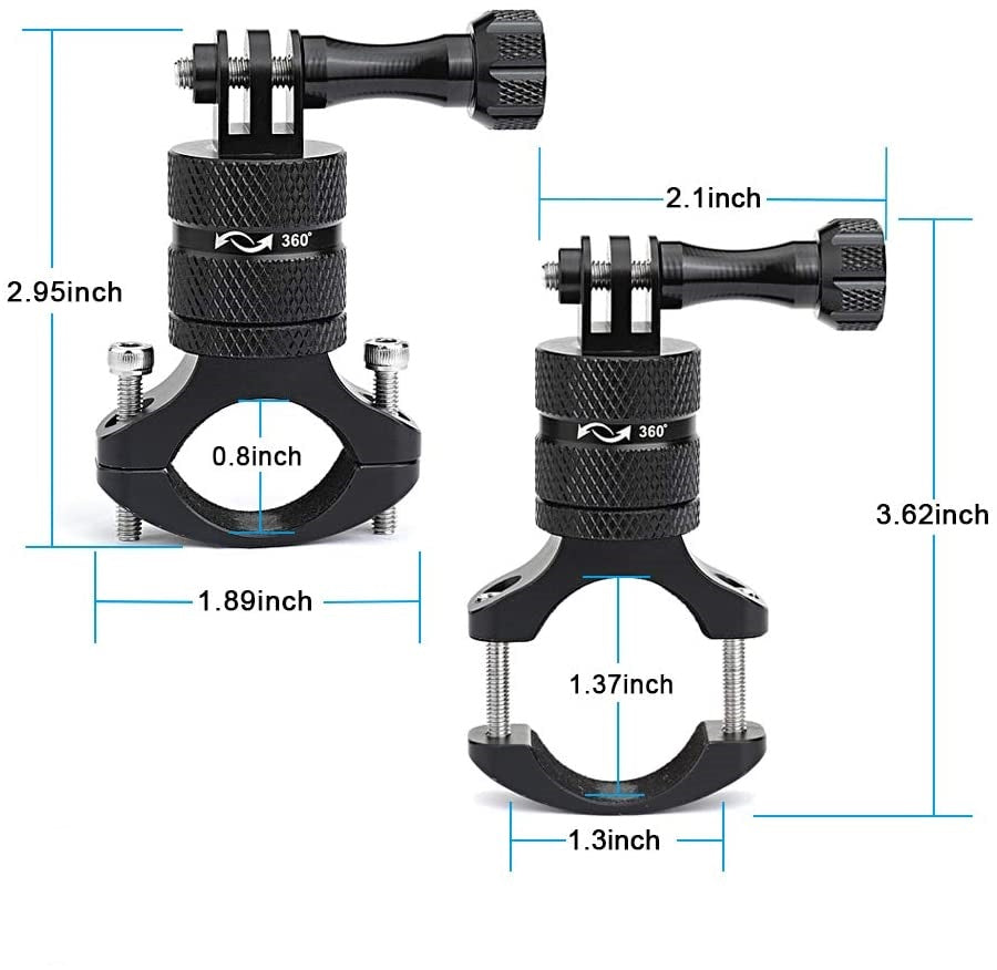 360° Rotatable Bike Bicycle Handlebar Mount for Go Pro Hero 9/8/7 & All Other Action Cameras