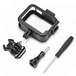 Aluminium Protective Housing Case Vlogging Frame Mount With Microphone Hot Shoe Mount Compatible For Gopro Hero 8 Vlog Setup Action Camera Accessories