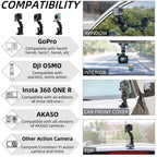 Flexible Car Suction Mount for GoPro Hero 9 8 7 SJCAM DJI Action Cameras