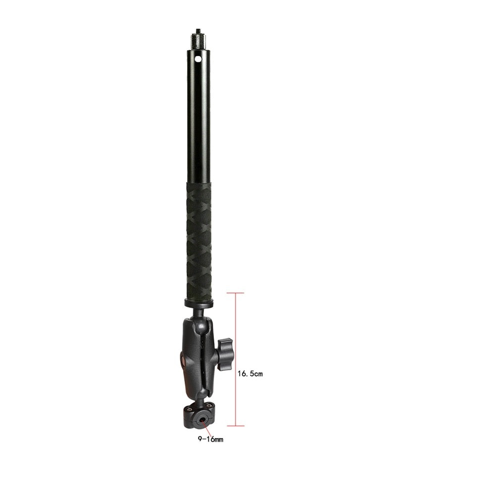 Bike Camera Mirror Mount Bracket with 1/4 Metal Stand for Action Cameras
