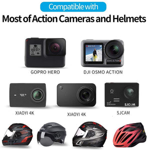 Helmet Chin Strap Mount For  GoPro, SJCAM, Yi, DJI Osmo& Other Action Cameras
