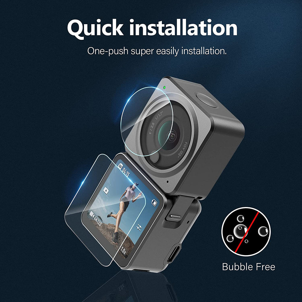 dji osmo action 2 screen guard lens glass silicone cover for osmo action 