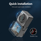 dji osmo action 2 screen guard lens glass silicone cover for osmo action 