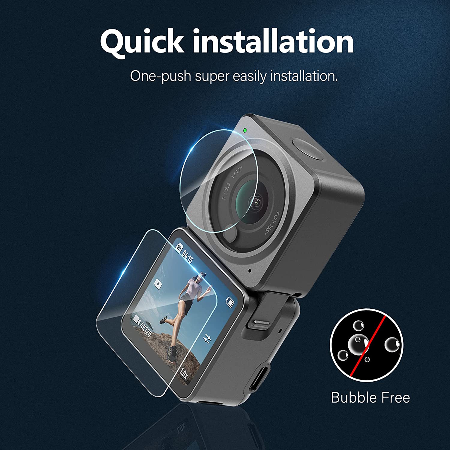 dji osmo action 2 screen guard lens glass silicone cover for osmo action 