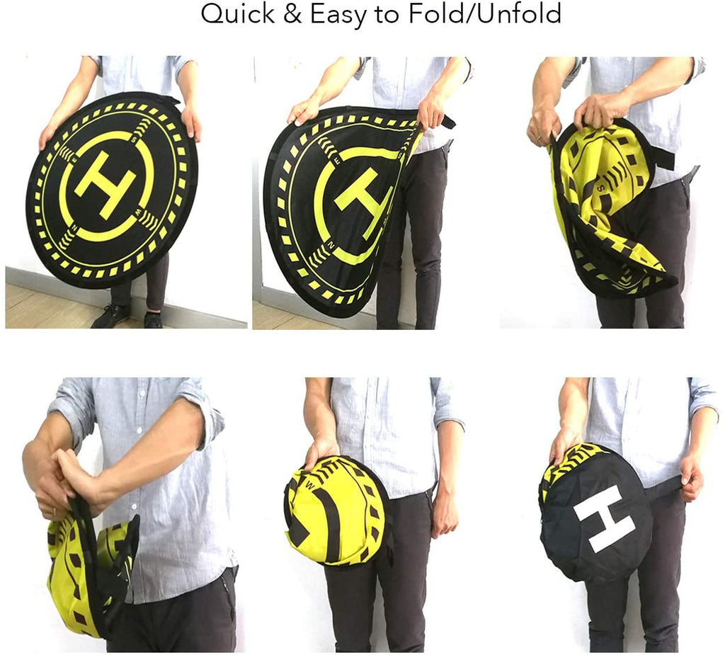 30" (75cm) Universal Drone And Quadcopter Landing For RC Drones Helicopter DJI Mavic Pro, Phantom 2/3/4/4 Pro, GoPro Karma, Parrot & More