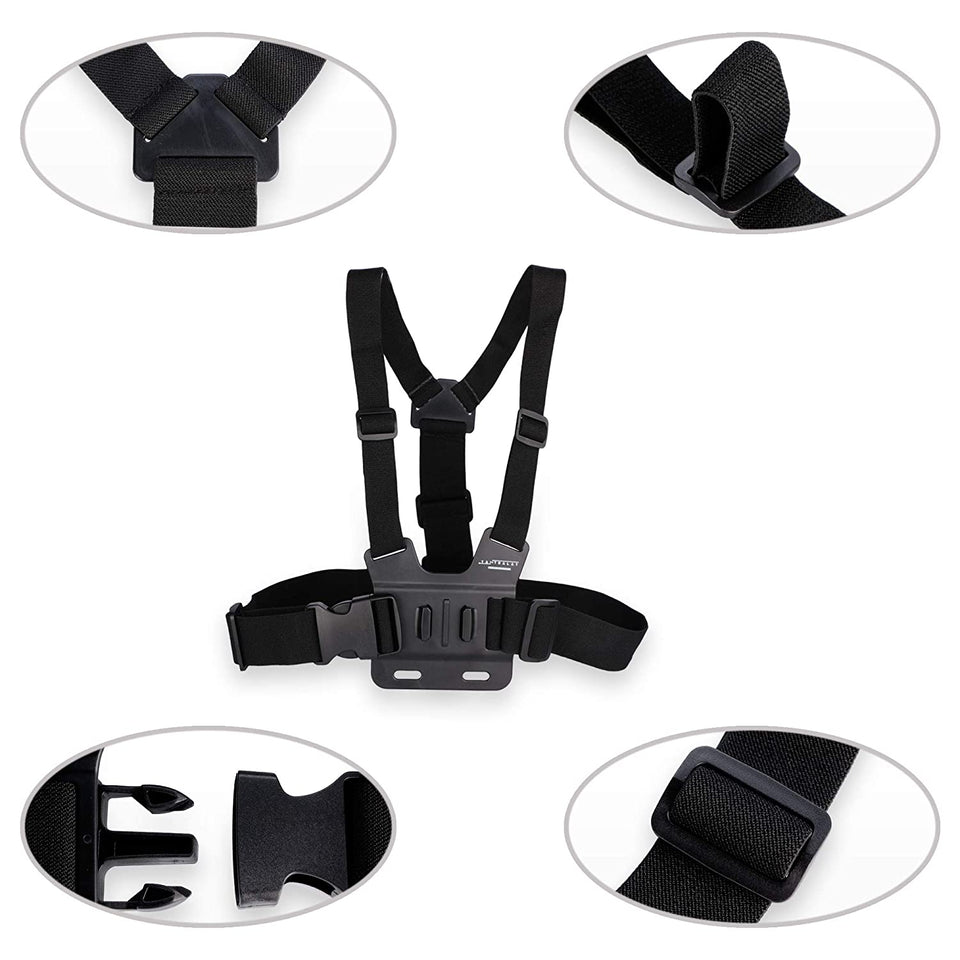 Chest Strap Mount For GoPro,Insta 360, SJCAM, DJI & All Other Action Cameras