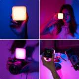 Ulanzi VL61 RGB LED Light Strobe Effect Mode for Photo-Shoot with 3 Hot Shoe Mounts