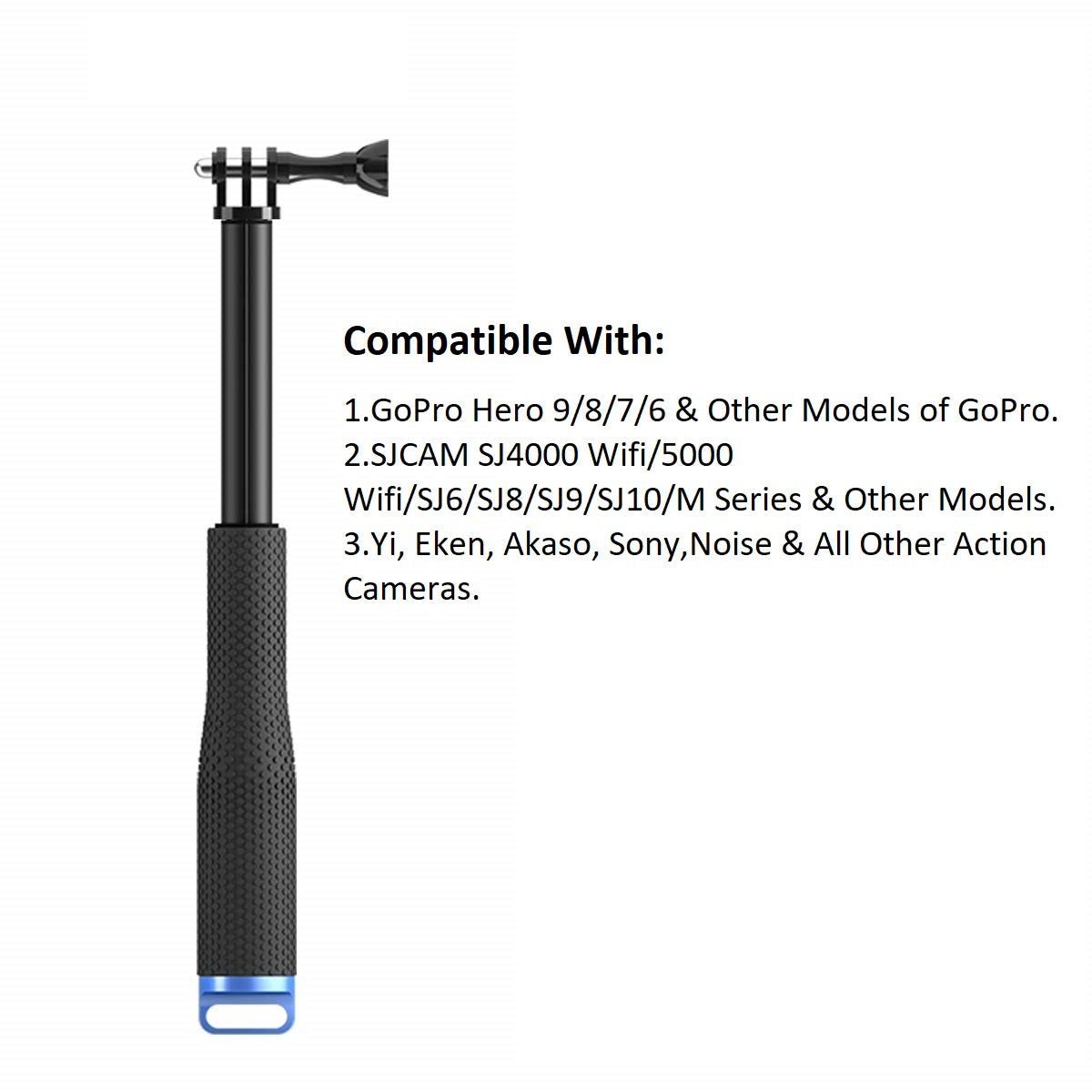 36 Inch Monopod Selfie Stick for GoPro Hero 10 9 8 7 6 Action Cameras
