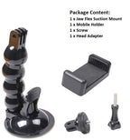 Flexible Car Suction Mount for GoPro Hero 9 8 7 SJCAM DJI Action Cameras