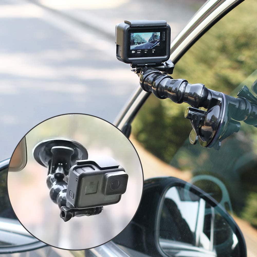 Flexible Car Suction Mount for GoPro Hero 9 8 7 SJCAM DJI Action Cameras