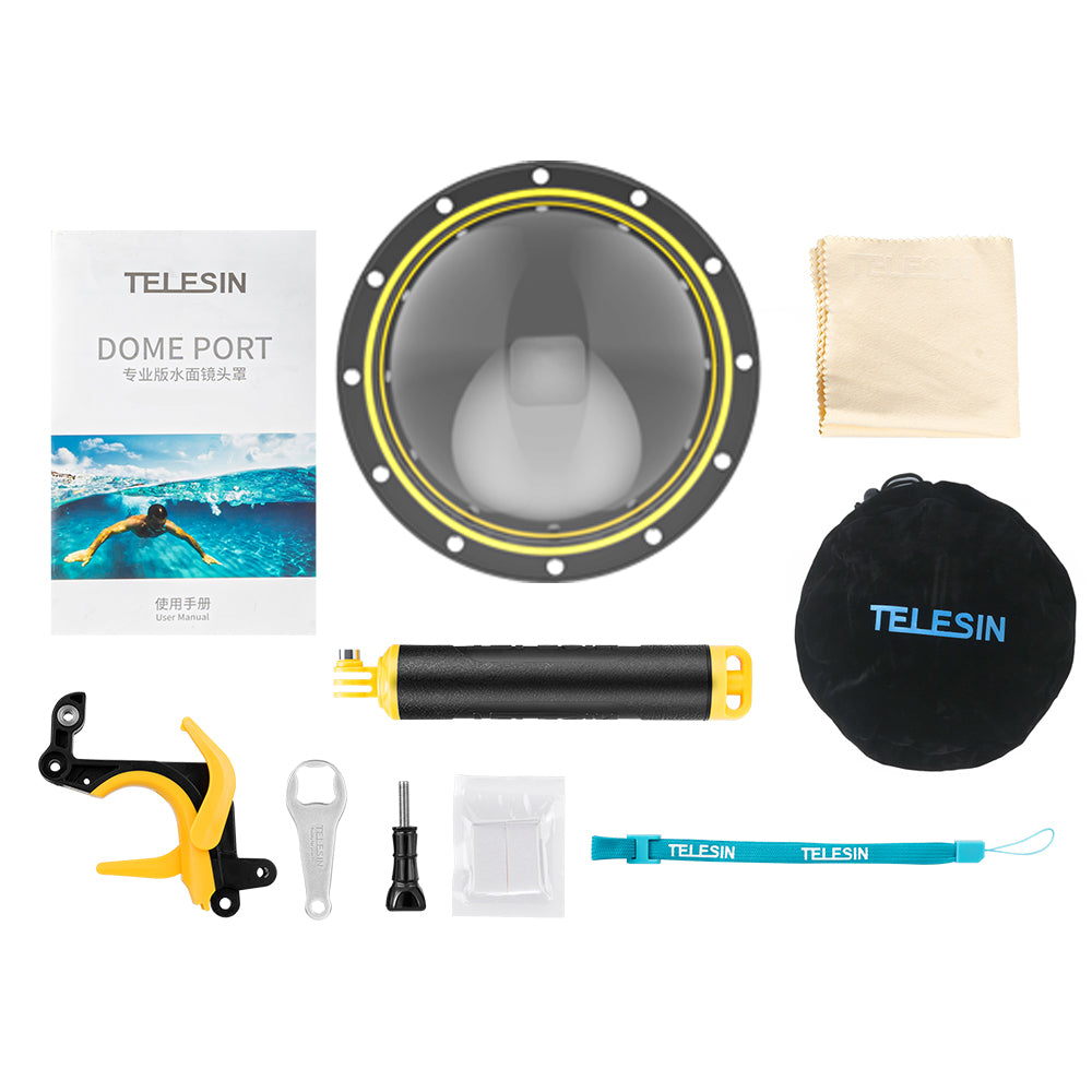 Telesin 6 Inch Waterproof Dome Port for Underwater Photography