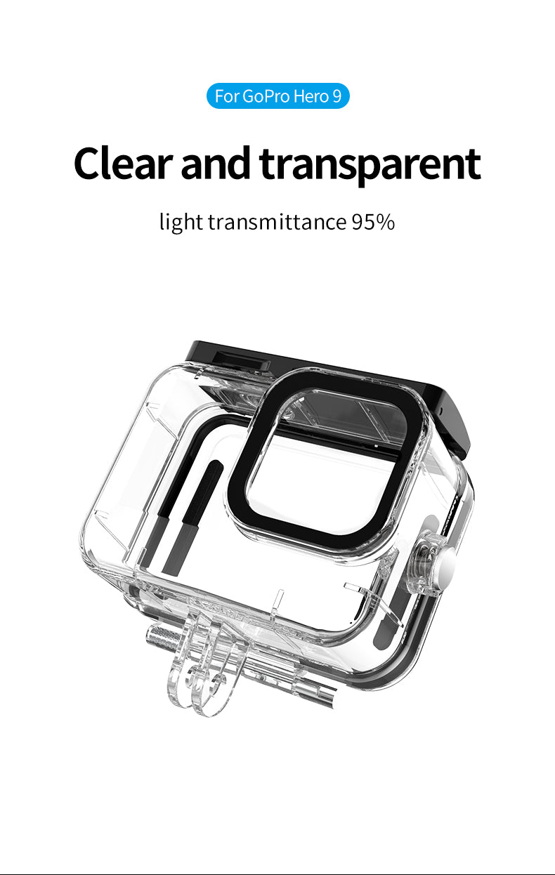 45m Waterproof Housing Case for GoPro Hero 13 12 11 10 9 Action Camera | Telesin